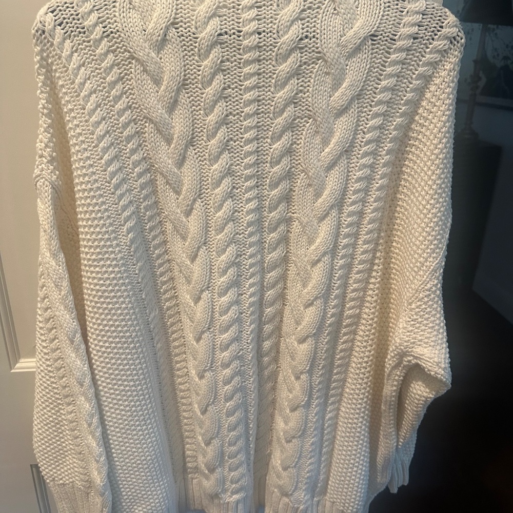 Jenni Kayne cotton cable knit oversized sweater - Picture 2 of 5